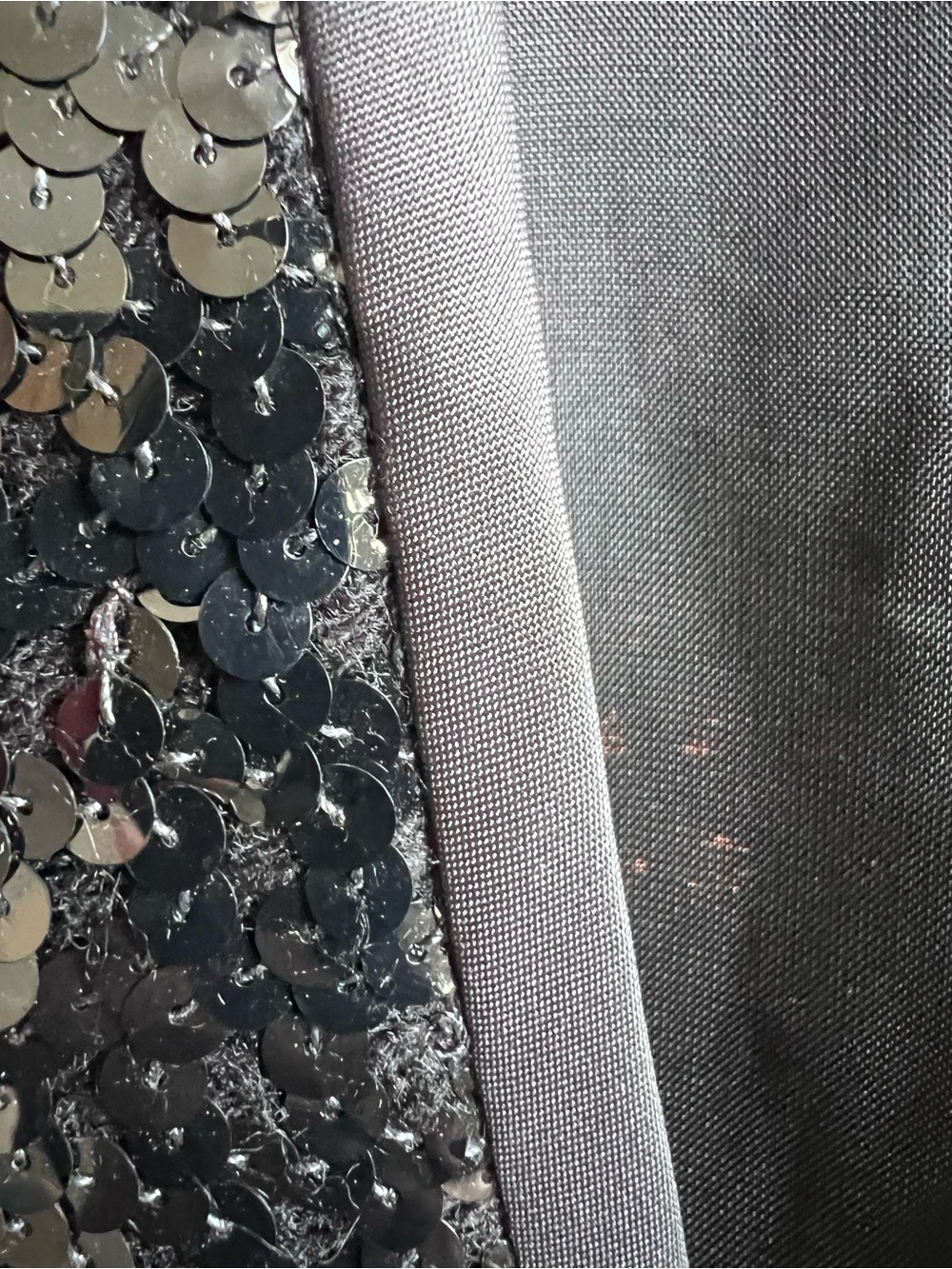 ANTHONY SAKS Black Sequin Cropped Evening Bolero Jacket Party - Picture 5 of 7